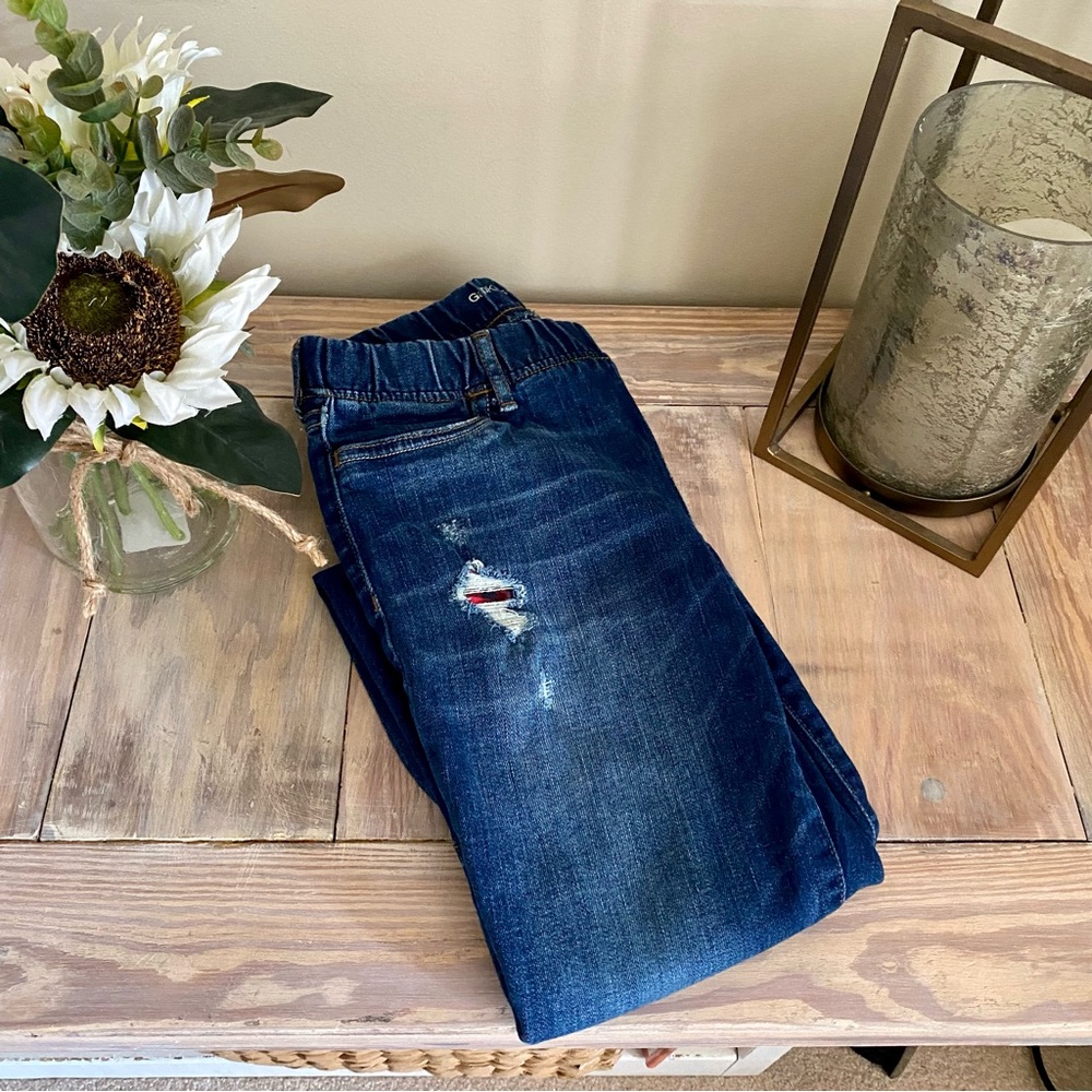Gap 1969 Distressed Buffalo Plaid Jeans